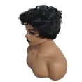 thumbnail image 4 of LHWEN Fashion Wavy Natural Short Curly Wig for Women Black Synthetic Heat Realistic Look Adjustable Rose Net Comfortable Wear for Parties Daily Use Stylish Feminine Design, 4 of 8