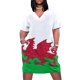 thumbnail image 1 of Flag of Wales - Welsh Flag Loose Pocket Dress Women's summer dresses evening dresses luxury 2025 Beachwear Long veiled dresses, 1 of 7
