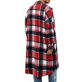 thumbnail image 2 of Rvwovn Men's Long Plaid Button Down Shacket Casual Flannel Shirt Jacket Fall Winter Outerwear, 2 of 5