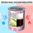 thumbnail image 2 of 12oz Coffee Tumblers Pink and Pink Of Leopard Print Stainless Steel Vacuum Insulated Travel Tumbler Coffee Cups Mug with Lid and Straw with Cleaning Brush for Cold & Hot Drinks, 2 of 5
