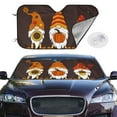 thumbnail image 2 of Fotbe Fall Gnomes Car Windshield Sunshade | Sun Visor Protector Front Window Shade, Keeps Out UV Rays, Keeps Your Vehicle Cool-Small, 2 of 7