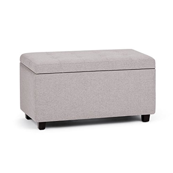 Homestock Retro Relaxation 34 Inch Wide Rectangle Storage Ottoman
