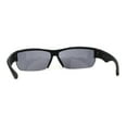 thumbnail image 4 of Xloop Mens Wrap Futuristic Half Rim Mirror Sport Sunglasses Black Red Black, 4 of 4