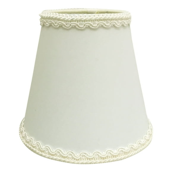 Royal Designs, Inc. Empire Chandelier Lamp Shade with Decorative Trim Flame Clip Fitter, CSO-1038-5WH, 3 x 5 x 4.5, White, 1 Pack