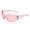 Pink, variant on Rimless Wraparound Sunglasses with Star Decorations and UV Protection for Men and Women 2000s Retro Style Black