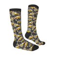 thumbnail image 3 of Balery Excavator At Work Printed Novelty Socks Men's Women's Crew Socks Sports Socks Knee High Socks Cotton Socks Quirky and Cool Socks, 3 of 9
