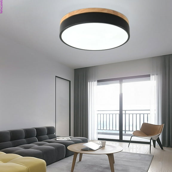 24W Modern Round Ceiling Mount Hanging Lamp Chandelier 3 Color Dimming 100-240V for Kitchen, Living Room
