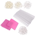 thumbnail image 3 of Venta Al Por Mayor 100 Sets Plástico Portátil 3D Rueda Molino Juguete DIY Esculturas Jardín Patio Césped Decorac Rosado CUTICAT Molino de viento portable de la flor, 3 of 7