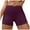 Purple, variant on Womens Underwear Panties Lace Edge Ice Silk Seamless Boyshorts Smooth Solid Color Boxer Briefs