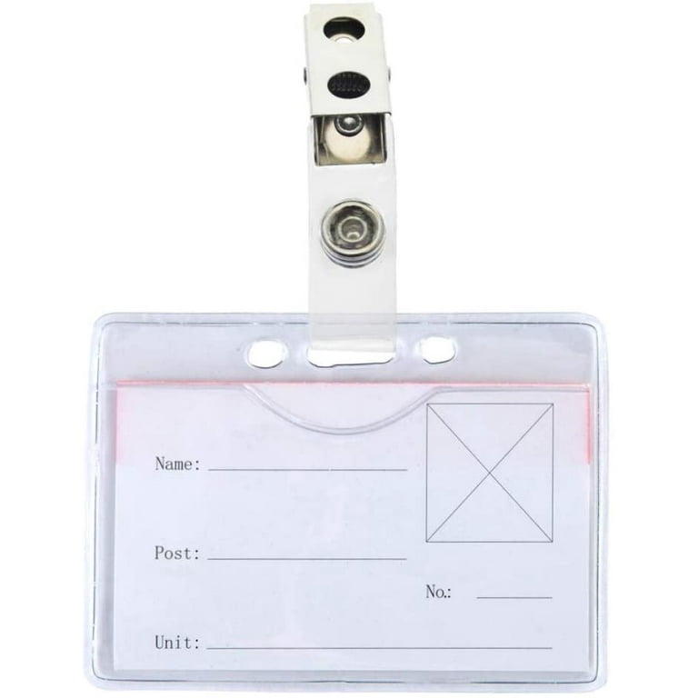 Ciieeo 150 Pcs Label Folder Name Badges Personalised Picture Clips Wall  Hanging Spring Clips Id Badge Clip Clear Clips Mini Clips for Photos  Folders