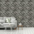 thumbnail image 2 of UMIGGEE 17.5"x196" Dark Grey Brick Wallpaper Textured Wallpaper Self Adhesive Wallpaper Industrial Style Contact Paper Removable Home Decorative DIY Wall Covering Old Furniture Renovation, 2 of 8