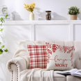 thumbnail image 4 of Happy Valentine''s Day Pillow Covers Heart Buffalo Plaid Throw Cushion Cover Red White Love You Most Pillow Case for Farmhouse Home Office Sofa Bed Party Decoration, 18 x 18inch, Set of 4, 4 of 6