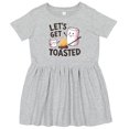 thumbnail image 3 of Inktastic Let's Get Toasted Marshmallows Girls Toddler Dress, 3 of 5