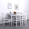 thumbnail image 3 of unbrand 5-Pieces Dining Table Set, Kitchen Table and Chairs for 4, Kitchen Dining Room Table Set for Home, Restaurant, Grey&White, 3 of 7