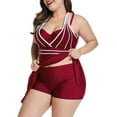 thumbnail image 3 of Womens Halter Swimdress Plus Size Two Piece Swimsuit Tankini Set, 3 of 5