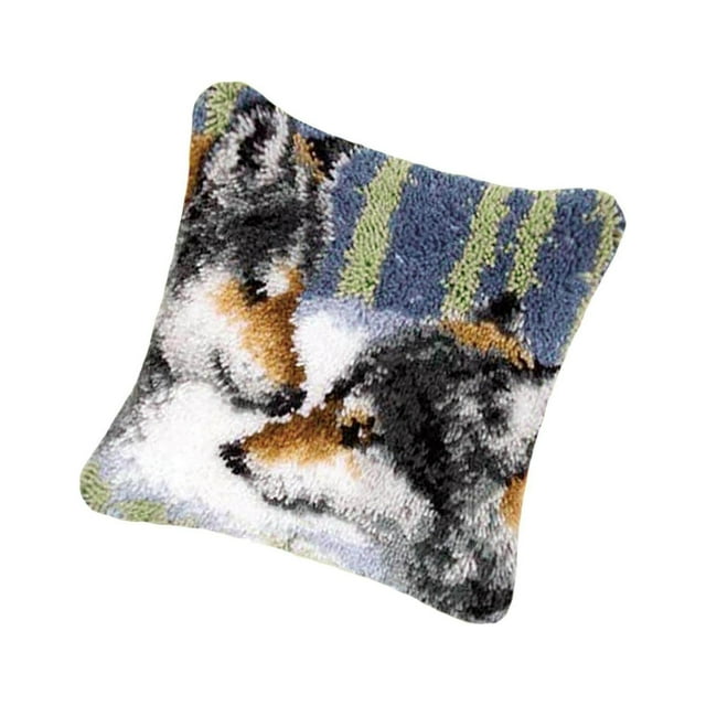 Ensemble de Crochets DIY pour Coussin, Couture, Broderie, Tapis, Loup