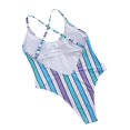 thumbnail image 4 of Women‘s Striped One-piece Swimsuit Color Blocking Sling Swimwear, 4 of 4