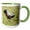 Green/White, variant on 3drose, Africa, Tanzania, Ngorongoro Crater. Grey Crowned Crane Dancing, 11oz Two-tone Green Mug