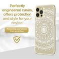 thumbnail image 2 of Case Yard iPhone-12/12-Pro Case Clear Soft & Flexible TPU Ultra Low Profile Slim Fit Thin Shockproof Transparent Bumper Protective Cover Drop Protective Cell Phone Cases (Mandala Clear), 2 of 8