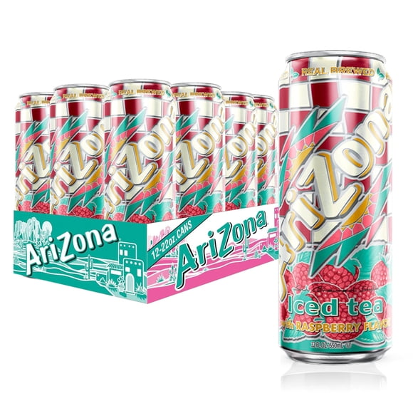 Té de frambuesa preparado AriZona lata de 650 ml paquete de 12