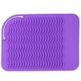 thumbnail image 2 of Almohadilla aislante térmica resistente al calor, plegable, para rizador de pelo eléctrico (morado), 2 of 9