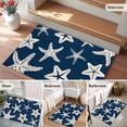 thumbnail image 6 of Starfish Washable Area Rug 2 x 3 ft Summer Beach Nautical Ocean Sea Star Marine Life Navy Blue, Soft Non Slip Rugs Stain Repellent Indoor Felt Carpet for Living Dining Room Bedroom Home Office, 6 of 9
