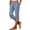 10# Blue, variant on Capri Linen Pants for Women High Waisted Relaxed Fit Casual Pedal Pushers Crop Chino Trousers with Pockets