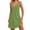 Green, variant on TAGOLD Womens Sleeveless V-Neck Dress Solid Color Pocket Detail Light Fabric Summer Casual Outfit