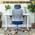thumbnail image 2 of Office Chair Cylinder Replacement for Steelcase Leap V2 Office Chair, Top Activated Gas Cylinder, 4.5" Height Adjustment, 350N Load Capacity, Black, 2 of 7