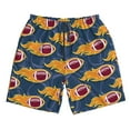 thumbnail image 5 of Goofa Burning Rugby Balls Printed Mens Swim Trunks Summer Quick Dry Short Beach Swimwear Bathing Suits-XX-Large, 5 of 9