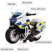 BTEPSGA Pull Back Toy Motorcycle with Sound and Light Toy
