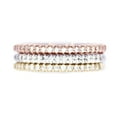 thumbnail image 3 of Stacking Diamond Rings Set Triple Band Engagement Eternity 14K Gold 0.60 TCW Ring Size 6US, 3 of 8