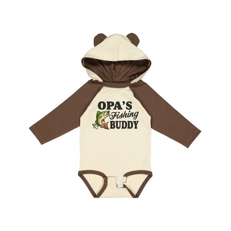 

Inktastic Opa s Fishing Buddy Gift Baby Boy Long Sleeve Bodysuit