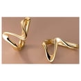 thumbnail image 4 of Solid 925 Sterling Silver Ocean Wave Hoop Earrings Huggie for Women Teens Minimalist Hoop Earrings Helix Cartilage Hoops, 4 of 13