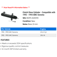 thumbnail image 2 of Clutch Cylinder - Compatible with 1992 - 1993 GMC Sonoma, 2 of 2