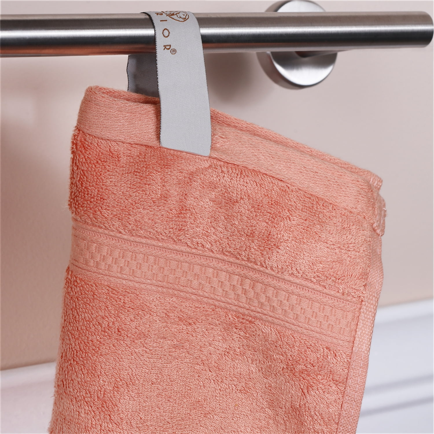 Bamboo Bath Towel, Set of Four, 30" x 54", Salmon by Blue Nile Mills