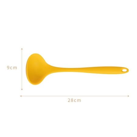 

1 Pack Silicone Kitchen Utensils for Cooking Baking Yellow Non Stick Soup Spoon Heat Resistant Kitchen Gadget