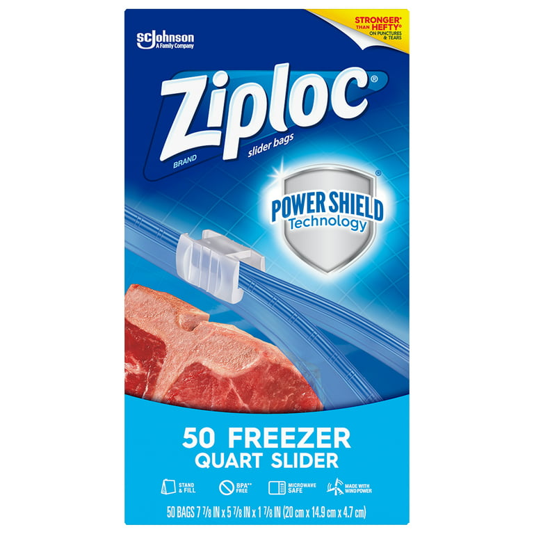 Ziploc®, Slider Freezer Bags Quart, Ziploc® brand