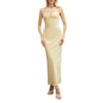 thumbnail image 2 of Biezeib Women Slip Dress, Sleeveless Frills Solid Slit Dress Summer Long Cocktail Dress for Party, 2 of 9