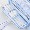 thumbnail image 4 of Pencil Pouch, Drawstring Design Reinforced Stitching Pencil Case  for School Office, 4 of 7