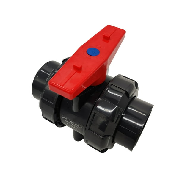 Eigraketly Válvula de bola de manguera de PVC de 2 pulgadas, contenedor de riego de césped de 2 puertos, conectores de manguera de agua de doble canal, Deportes acuáticos Eigraketly OD025031-00