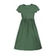thumbnail image 3 of Sonducket Vestido de color sólido de manga corta con cuello plisado de Elenxs Gril conjuntos de ropa Verde 140cm, 3 of 6