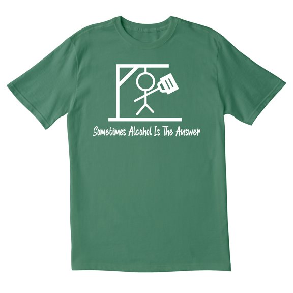 TotallyTorn Sometimes Alcohol Is The Answer Novelty Sarcastic Funny Mens Graphic T Shirts