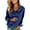 Blue, variant on Women's Dressy Business Casual Silk Blouses Long Sleeve Button Down Satin Work Office Shirts Tops