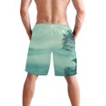thumbnail image 3 of Dailycode Men's Quick Dry Swim Trunks Beach Shorts Casual Summer Board Shorts with Pockets, Tree on Lakeside, 3 of 8