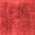 thumbnail image 1 of Ahgly Company Machine Washable Indoor Square Abstract Red Modern Area Rugs, 4' Square, 1 of 4