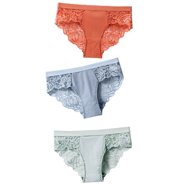 3 uds. De bragas de algodón, bragas sexis, bragas de encaje, ropa interior de mujer, bragas de lencería para mujer, bragas florales para mujer, calzoncillos Tan Jianjun unisex