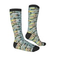 thumbnail image 3 of Balery Hawaiian Style Printed Novelty Socks Men's Women's Crew Socks Sports Socks Knee High Socks Cotton Socks Quirky and Cool Socks, 3 of 9