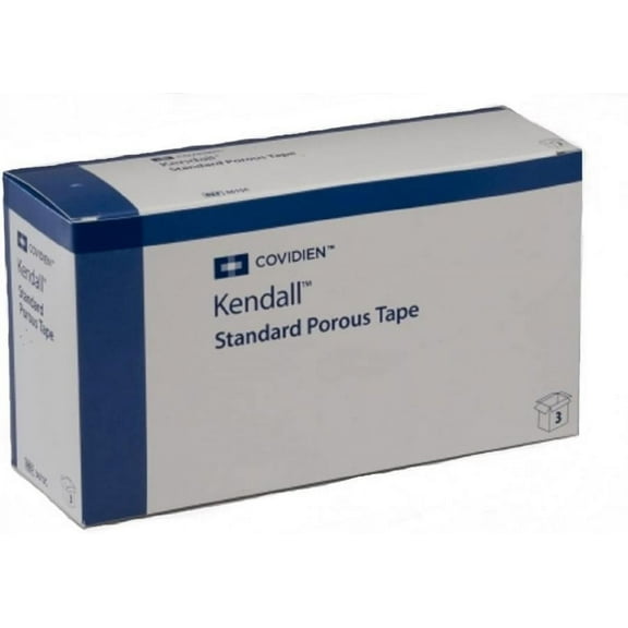 Kendall Standard Porous Medical Tape, Cloth, 1/2 Inch x 10 Yards, White, Non-sterile, 24 Count