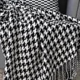 thumbnail image 1 of Houndstooth Check Knitted Throw Blanket Textured Soft Sofa Couch Cover Decorative Knitted Blanket Weighted Knit Blanket-week, 1 of 4